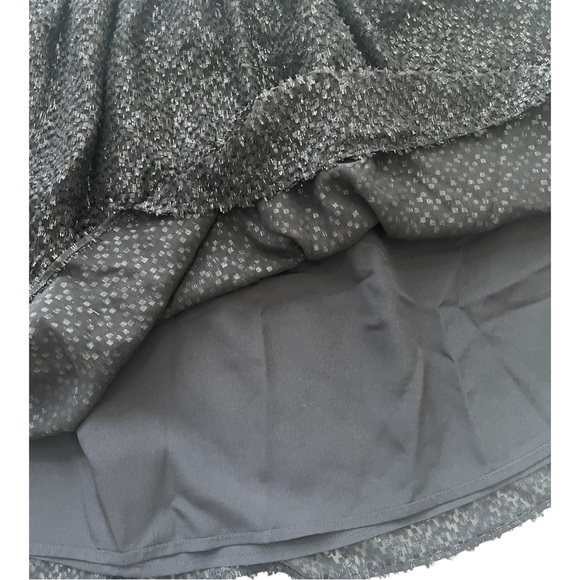 MICHAEL Michael Kors Black Silk Blend Sequin Flare Skirt Women's Size 8 NWT - Picture 9 of 13